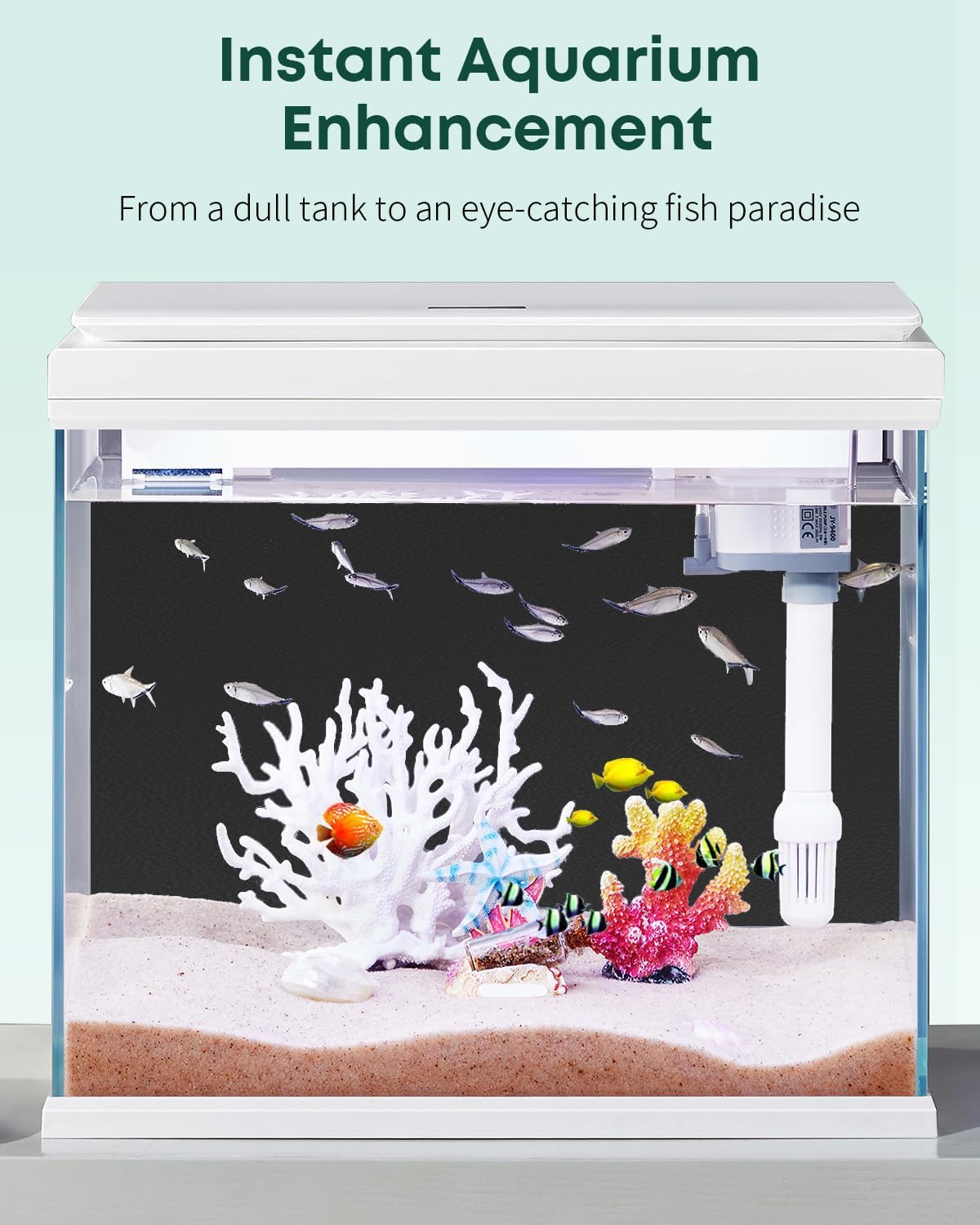 Pawfly Black Aquarium Background - 31.5" x 15.7" - image 3