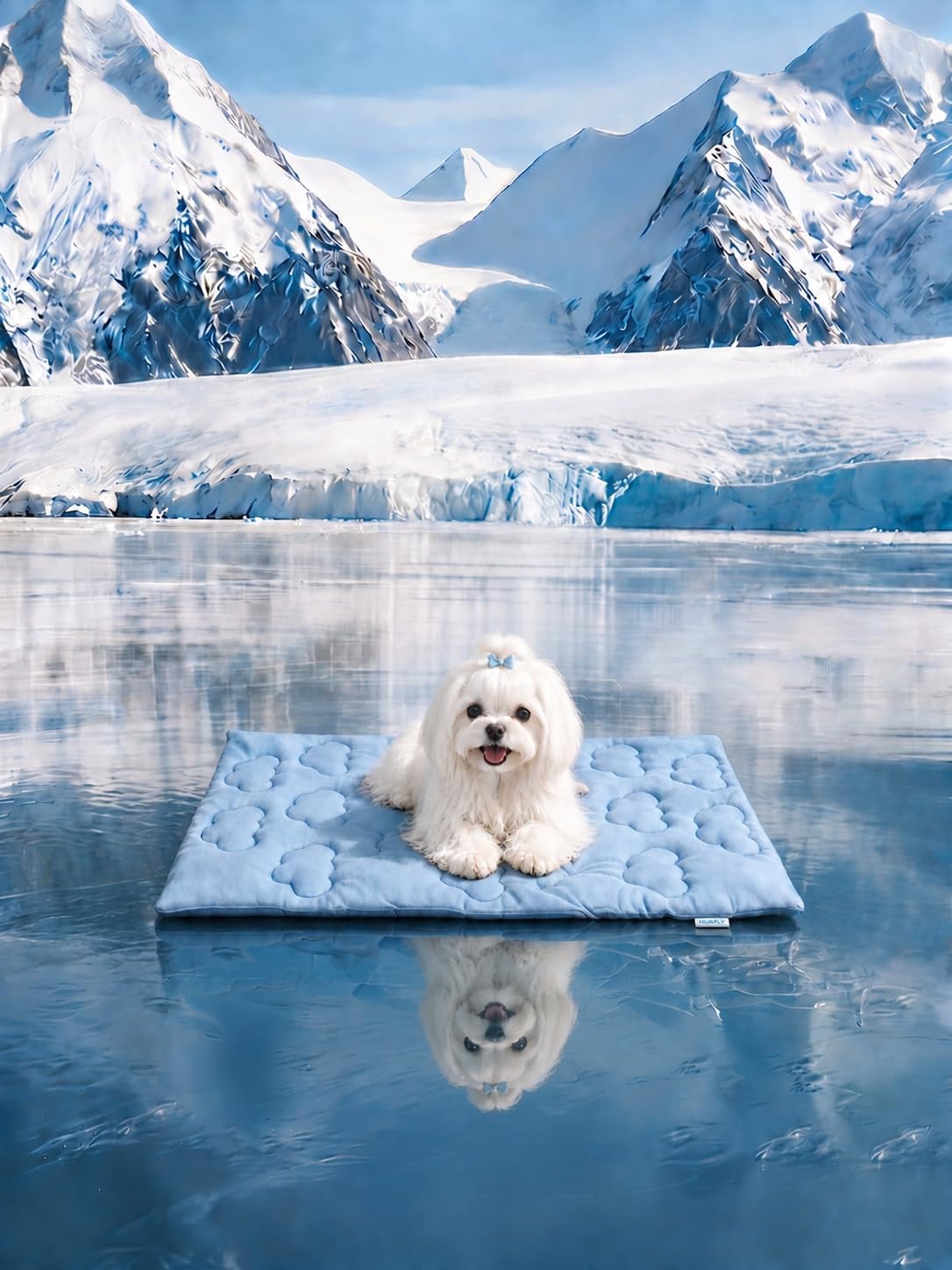 Huafly Dog Cooling Mat,Dual-Sided Cooling Mat for Dogs Cloud Blue – Essentials for Dogs - S: 18.0" L x 24.0" W x 0.8"Th - image 2