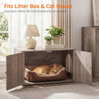 HOOBRO Cat Litter Box Enclosure - Greige - image 3