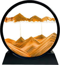 SANDCLE Moving Sand Art Liquid Motion, 3D Deep Sea Sandscape – Fun for Kids & Family - Yellow / 7 inches