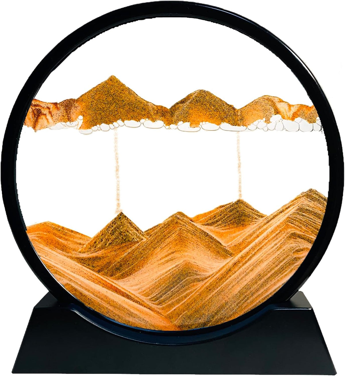 SANDCLE Moving Sand Art Liquid Motion, 3D Deep Sea Sandscape – Fun for Kids & Family - Yellow / 7 inches