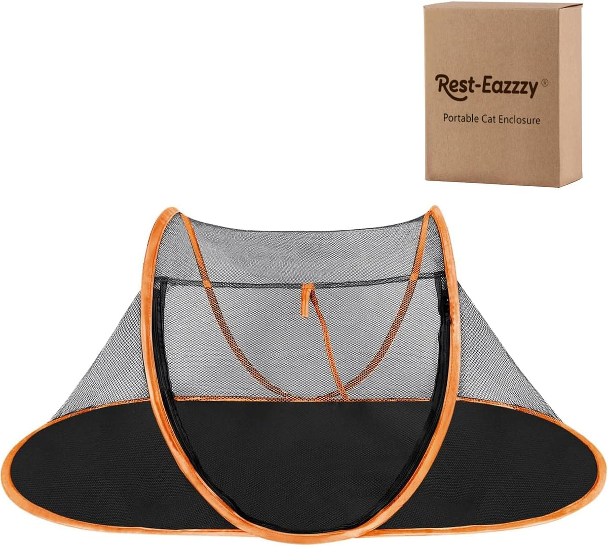 Cat Tent Outdoor, Pet Enclosure Tent Suitable for Cats and Small Animals, Indoor Playpen Portable - Orange