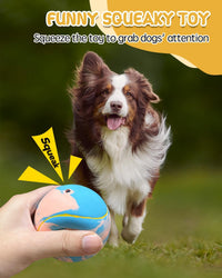 SCHITEC Dog Squeaky Toy Balls, Puppy Tennis Balls for Fetch Play - For Medium/Large Dogs / Tennis Ball - image 2