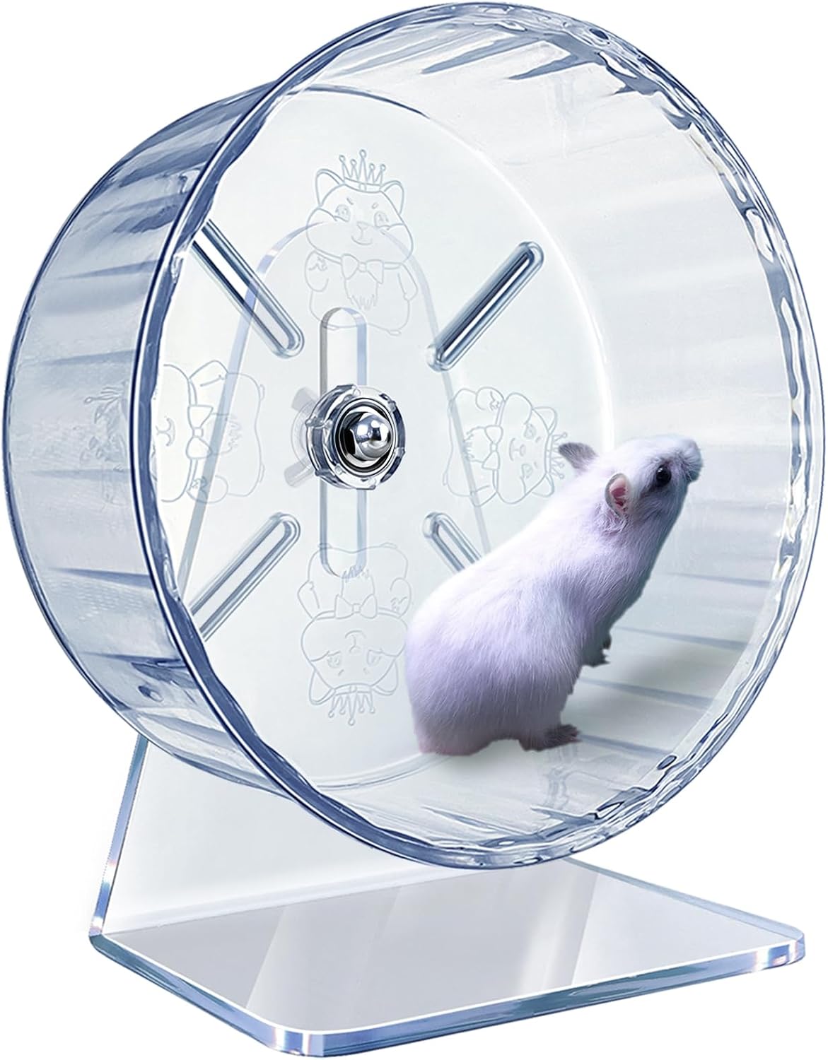 lazYYzal Silent Hamster Wheel - Ф 6 inch / Transparent - image 2