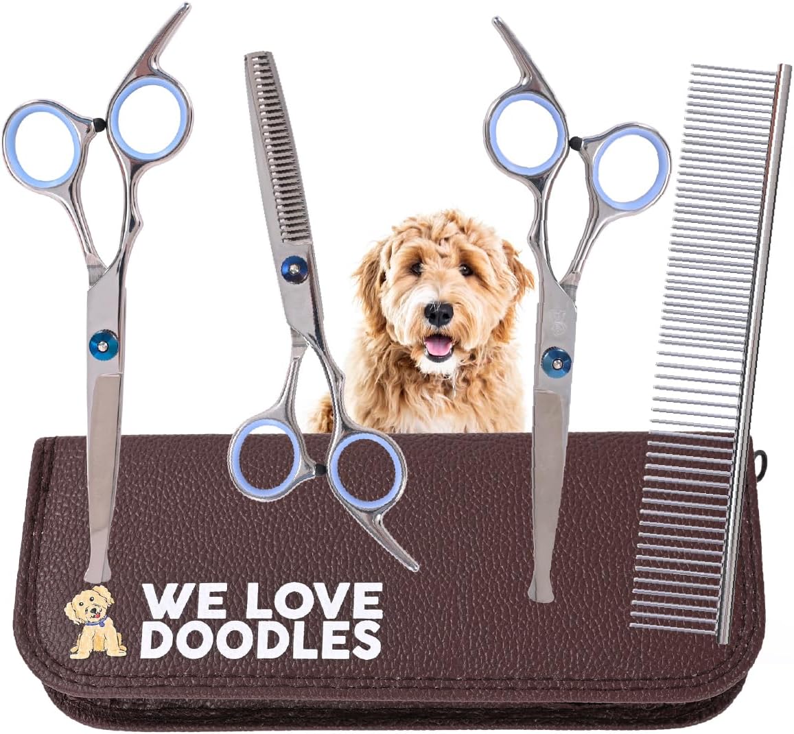 Dog Grooming Scissors Kit, Curved - Small