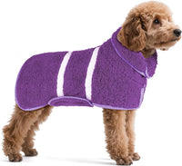 Unicorn Catcher Dog Bathrobe Super Absorbent Quick Drying Robe - Small / Purple