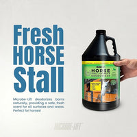 Microbe-Lift Horse Stall Cleaner & Deodorizer – 1 Gallon – Safe Concentrated Spray for Barns, Stables & Horse Areas – Fresh Clean Scent for All Surfaces – Food & Water Safe Formula