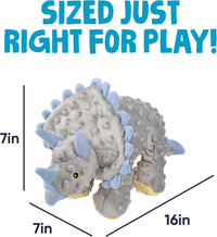 goDog Dinos Frills Squeaky Plush Dog Toy with Chew Guard Technology - image 3
