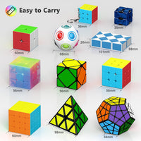 Vdealen Speed Cube Set, 2x2 4x4 Pyramid Mirror Dodecahedron Magic Cube Pack, Puzzle Cube Bundle - 11 Pack-Cube Set - image 2