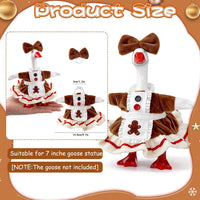 7 Inch Mini Desk Goose Outfits - Christmas Color(gingerbread Man) - image 3