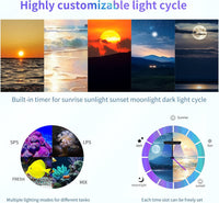 Aquarium Light - 140W Reef Light Wide Coverage Sunrise Sunset Moonlight Saltwater Lights for Coral - 140 W - image 3