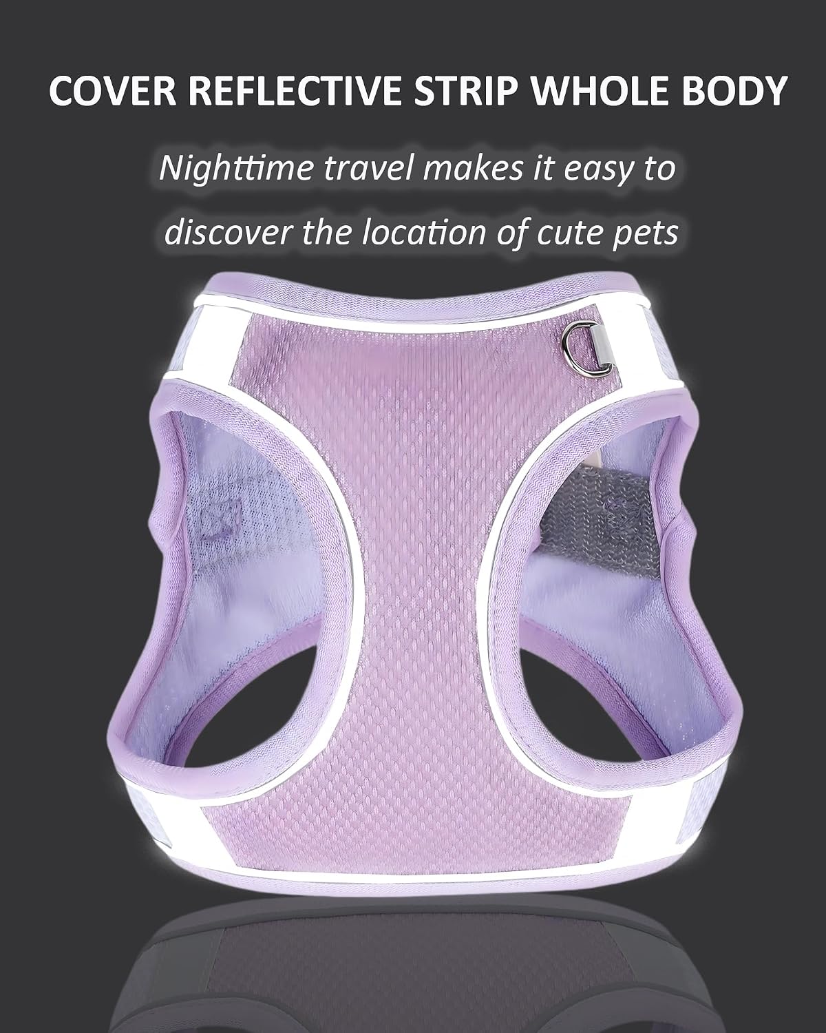 Solmoony Dog Harness, No Pull, Mesh for Small Medium Dogs - Purple / XS - image 4
