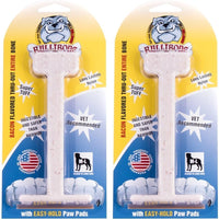 Bullibone Nylon Dog Chew Toy for Aggressive Chewers - Bacon / Large - 2 Pack