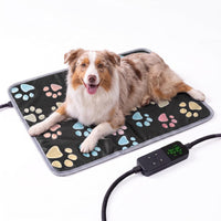 furrybaby Pet Heating Pad for Cats & Dogs, Waterproof Heated Bed - Temp adjustable / 34 X 24in / Black