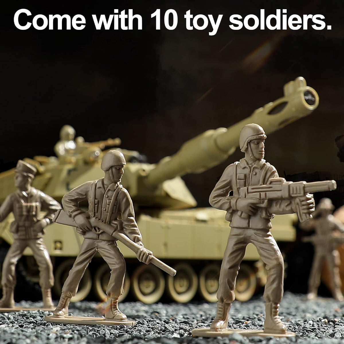 RC Tank, US M1A2 Abrams Remote Control Military Toy, 1:28 Scale – Fun for Kids & Family - image 4