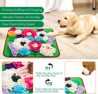 Snuffle Mat for Dogs Pet Treats Feeding Mat for Small/Medium Breed - Green - image 2