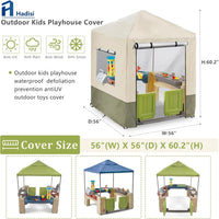 Hadisi black 600D waterproof outdoor kids playhouse cover with zippered front door - view 8
