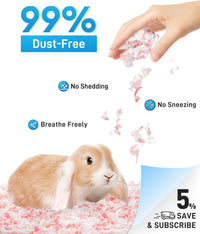 BUCATSTATE Hamster Bedding 15L, 99% Dust-Free Paper Bedding - Rosy / 70L - image 2