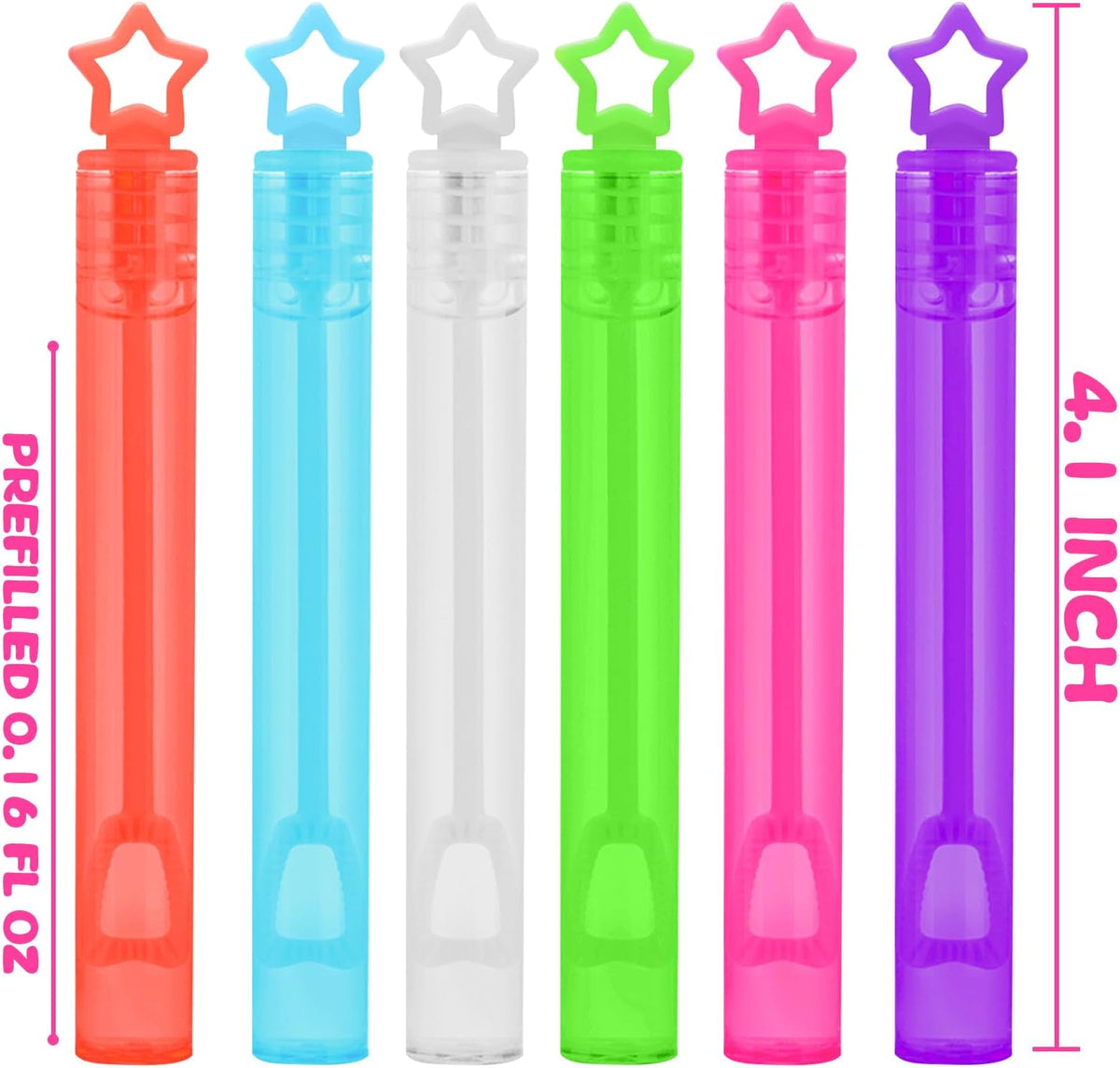 32 Pcs 8 Colors Neon Mini Star Bubble Wand - bubble blower - image 2