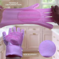 Grooming Gloves for Cats & Dogs - Pet Hair Removal Glove, Silicone Brush for Dog or Cat Washing, Puppy Bath Supplies for Shedding Cleaning Bathing & Massage, Fur Remover Mitt, Shower Shampoo Scrub
