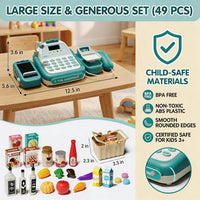 49Pcs Cash Register Toy Set - Green - image 2