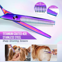 Gimars Titanium Coated Professional 6 in 1 4CR Stainless Steel Dog - Purple 5 in 1 - image 3