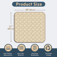 FunFurry Washable Pee Pads for Dogs - Cream / 31" X 36" - 2 Pack - image 2