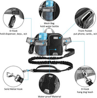 ETACCU Hands Free Dog Leash with Phone Pouch - 1 Dog Blue-black - image 3
