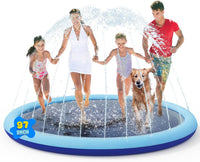 COMMOUDS 67 inch non-slip splash pad sprinkler for kids and dogs - view 7