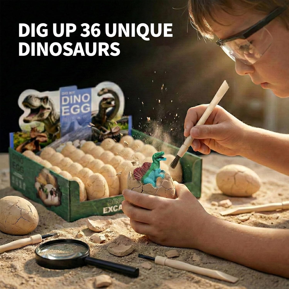 24 Dinosaur Eggs Dig Kit Toys for Kids - 36 Dinosaur Eggs - image 2