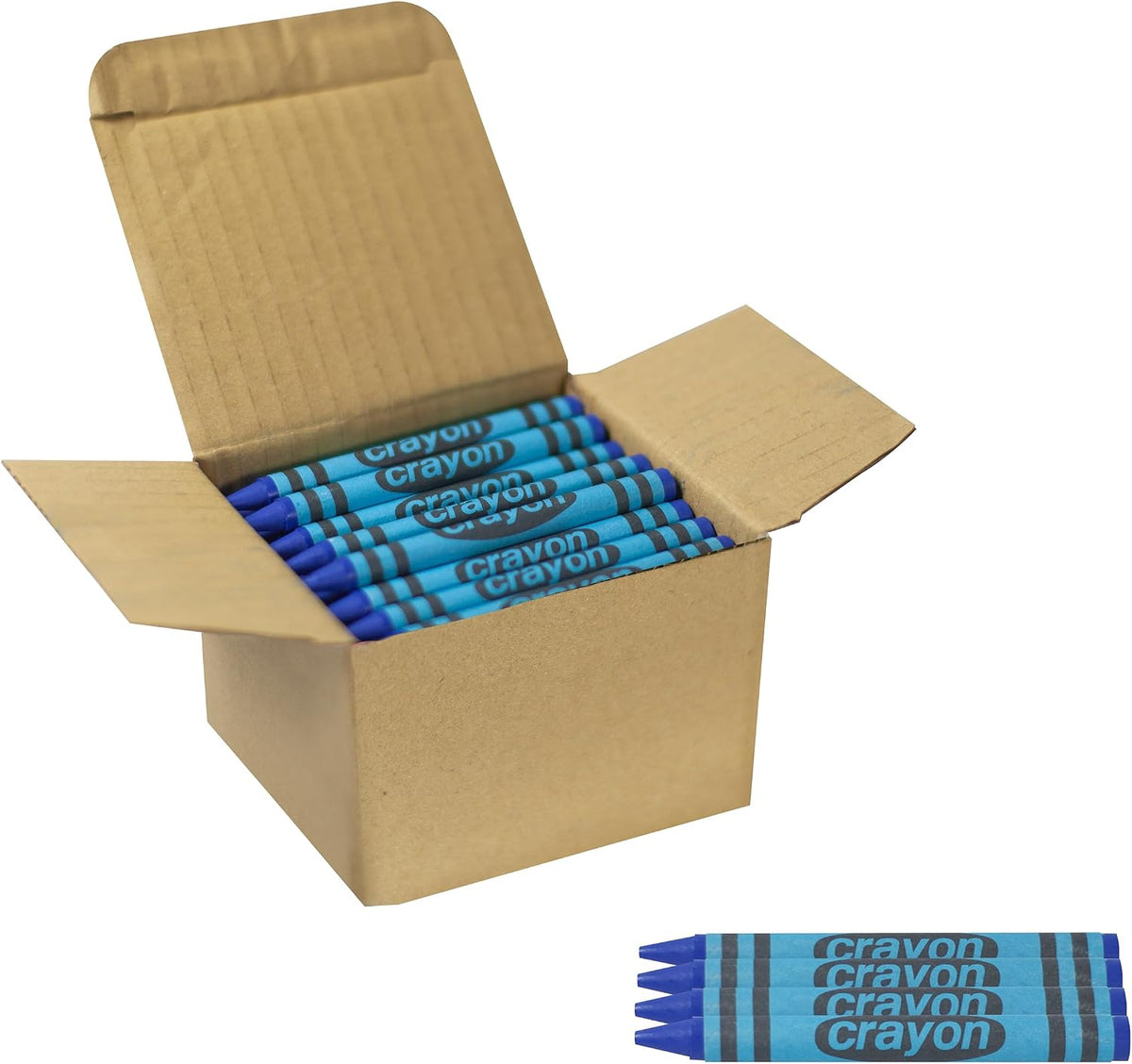Lucky Art white crayons bulk refill pack, 80 regular size wrapped crayons - view 4