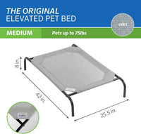 Coolaroo Original Elevated Dog Bed - Medium Dog Bed / Grey (Pack of 1) - image 3