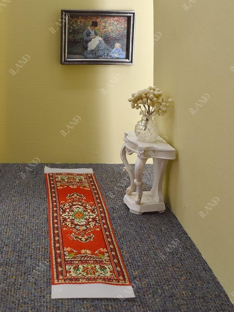 iLAND Dollhouse Rug 1/12 Scale Woven Miniature Carpet 2pcs Fragrance – Fun for Kids & Family - 2pcs Appetence - image 3