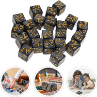 TOPPERFUN 24 black acrylic +1 token D6 counter dice for card games - view 16