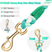 5 FT Handmade Rope Dog Leash for Small Medium and Large Dogs – Essentials for Dogs - 6FT x 1/2in (Pack of 1) / Moss Green - image 4