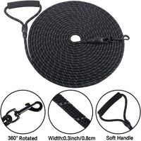 Vivifying Floating Long Dog Leash - 20ft / Black - image 3