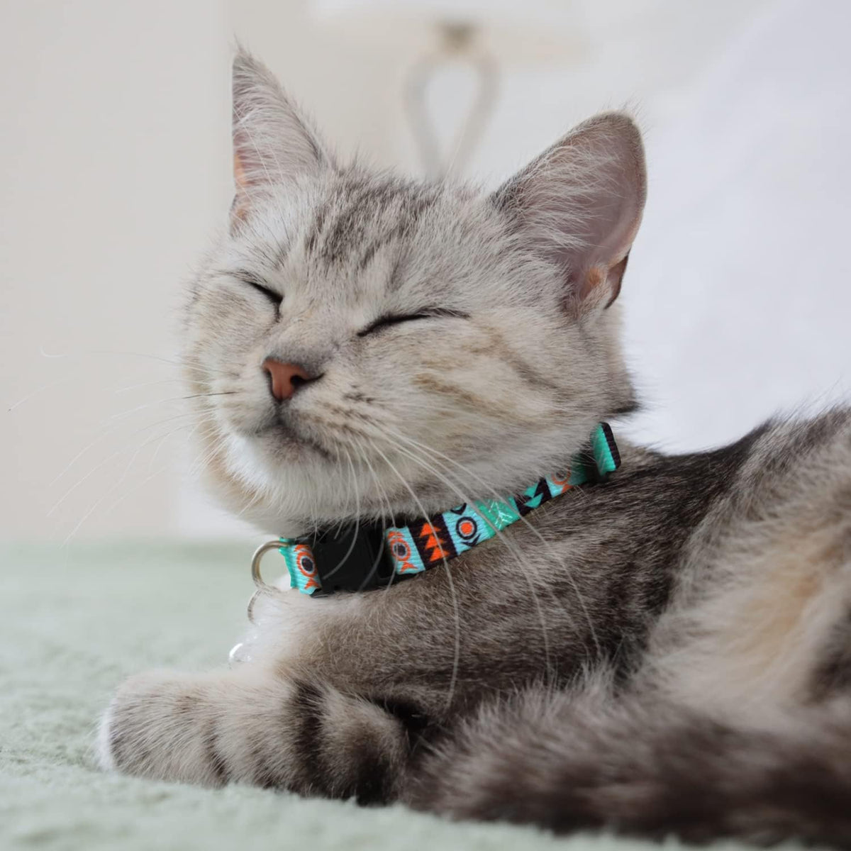 Tribal Aztec Cat Collar 2-Pack, Breakaway with Bell – Essentials for Cats - Ethnic & Tribal, 2-Pack, 7-11" - image 4