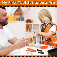 KidBloom Kids Tool Set, Toddler Tool Set with Box - Orange - image 4