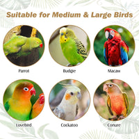 PINVNBY 3 Sizes Natural Parrot Perch Grape Wood Bird Stand Pole - 11.8in - image 3