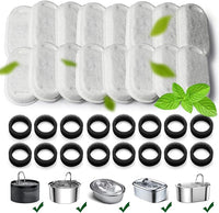 Cat Water Fountain Filters,Cat Fountain Replacement Filters for Stainless Steel 108oz/3.2L&67oz/2L Adjustable Water Flow Pet Water Fountain,Dog Water Fountain (16+16 Pack)