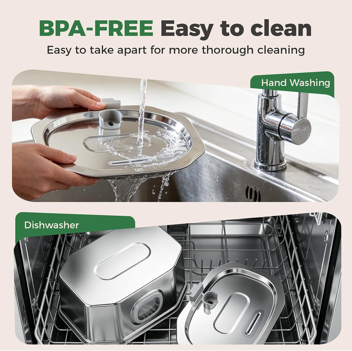 APAUK Cat Water Fountain Stainless Steel - Fountain +6 Filters +6 Sponges - image 4