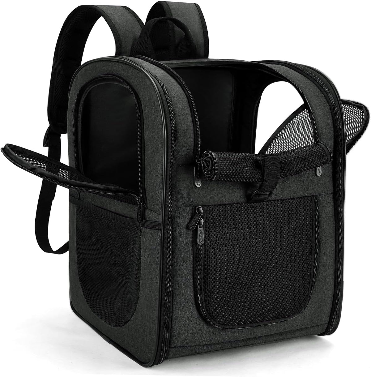 Apollo Walker Cat Backpack Carrier, Support Frame - Black / Medium-Standard