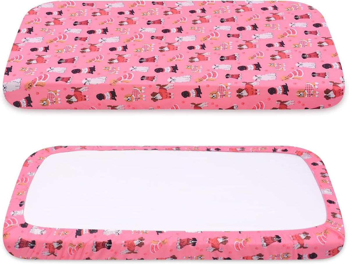 Dog Bed Covers Replacement Washable Elastic Edged 36" x 27" x 6" – Essentials for Dogs - Pink Dog Plus / 36.0"L x 27.0"W x 6.0"Th - image 4