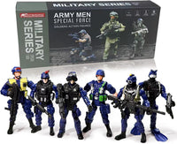Army Men Action Figures, Soldiers Toys with Weapons for Boys 4-7 - Dark Blue