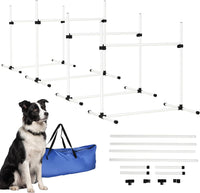 PawHut 4 Piece Dog Agility Training Equipment for Dog Agility Course - 4 Piece / White
