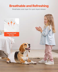 VEVOR Disposable Dog Diapers, Super Absorbent Female Dog Diapers, 360° Leak-Proof Female Doggy Pet Diaper with Wetness Indicator for Heat Period, Training, Incontinence - S, 144 Count (2 Packs of 72)