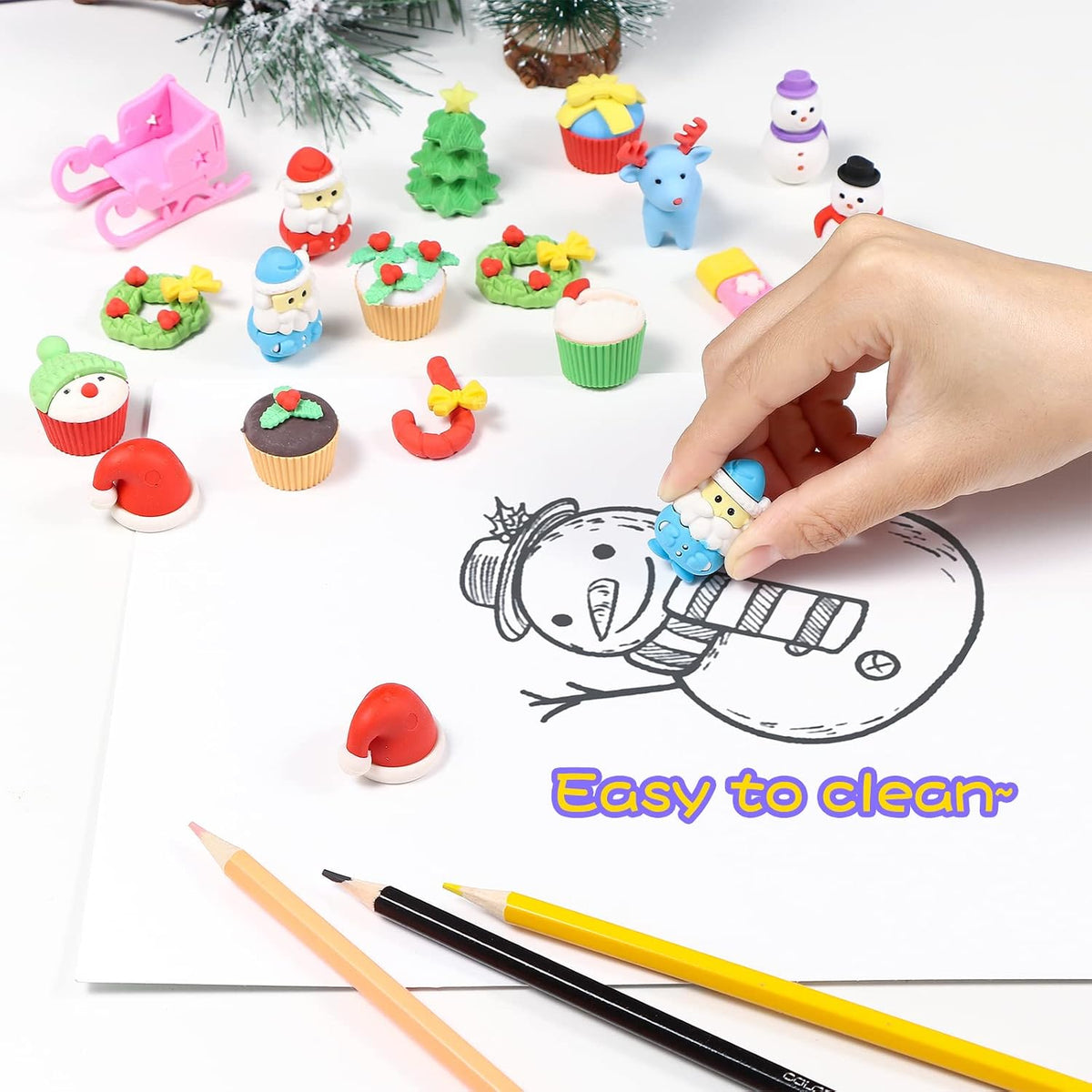 Kleeblatt Halloween erasers for kids shaped like pumpkins, ghosts, bats, skulls and cats - view 12