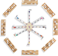 Mexican Train Dominoes Set with Numbers and 4 Wooden Trays/Racks - D12 Numbers 8 Players - image 2