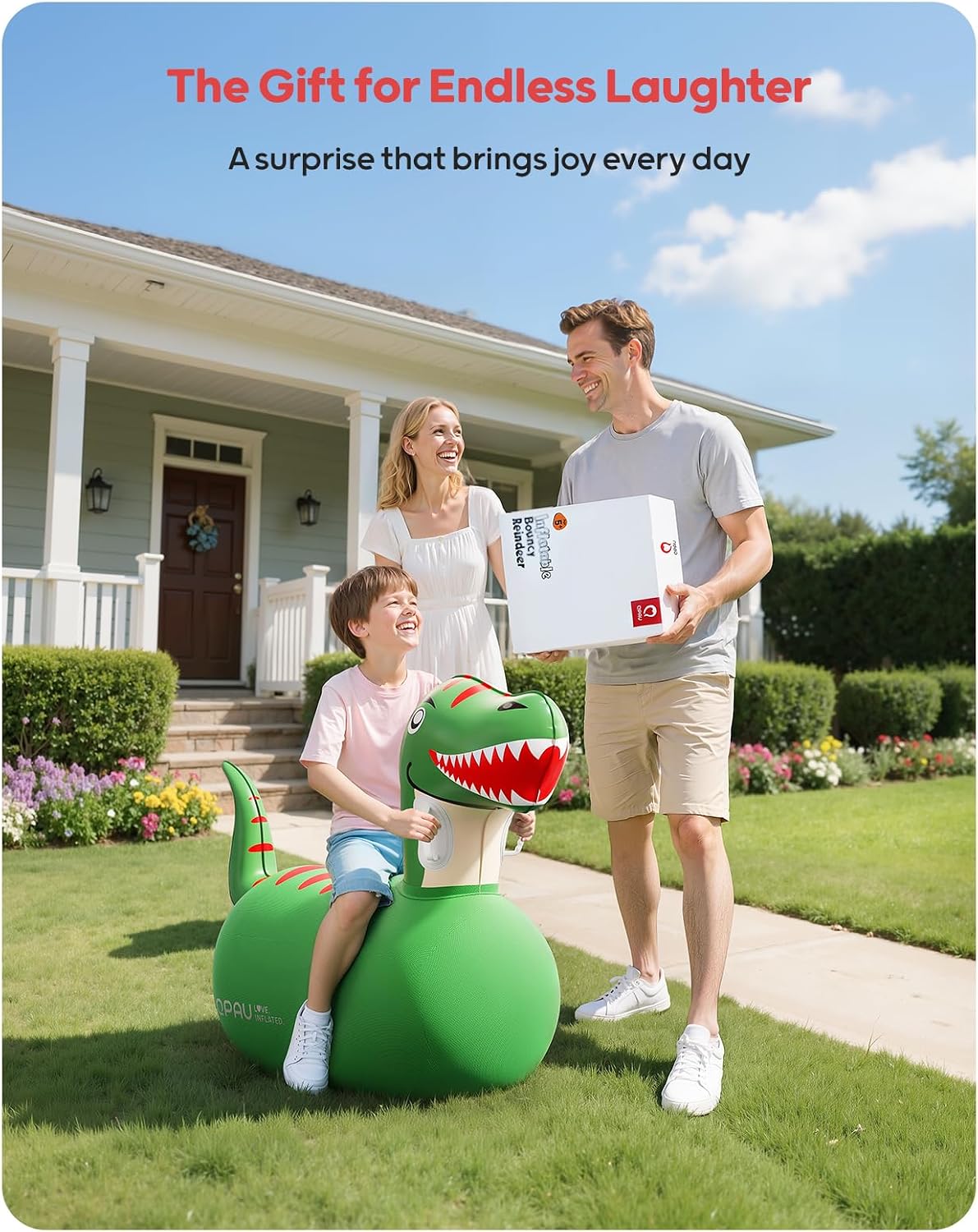 QPAU Inflatable Dinosaur Bouncy Hopper Toy - Dinosaur / 1 Pack - image 4