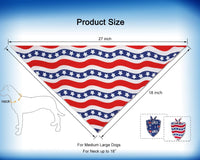 Halloween Dog Bandanas, Pumpkin and Cute Ghost Pet Scarf - Patriotic Dog Bandana - image 2